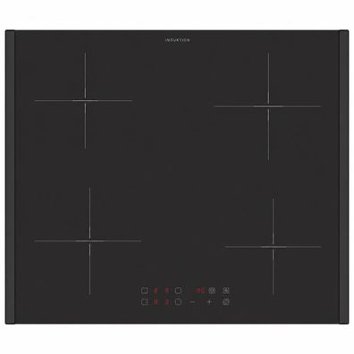 Oranier Kochfeld Induktion 60 cm Touch 4fach Booster, 4 Zonen & schwarze Leisten