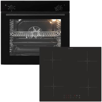 Oranier Einbauherd Set Backofen Kochfeld Induktion 60cm autark Knebel versenkbar