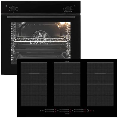Oranier Herd Set Einbau Backofen mit Induktionskochfeld 90 cm Flächeninduktion