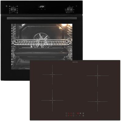 Oranier Einbau Herd Set mit Backofen & 80 cm Induktionskochfeld Glaskeramik Matt