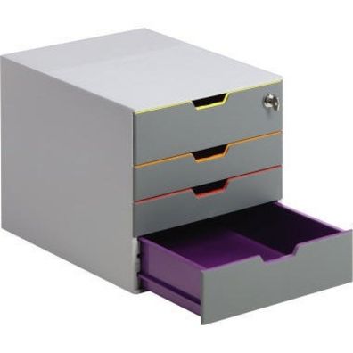Durable Durable Schubladenbox abschließ ar Varicolor 4 Fäch mehrfbg