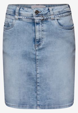 Street One Knielanger Jeansrock mit Gürteldetail