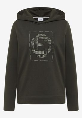 Cecil Shirt-Hoodie mit aufgenähten Pailletten