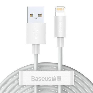 Baseus Doppelkabel USB-Lightning Schnelles Laden Power Delivery 1,5 m Weiß (TZCA