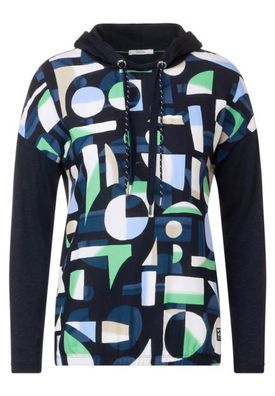 CECIL Hoody-Shirt mit geometrischem Druck