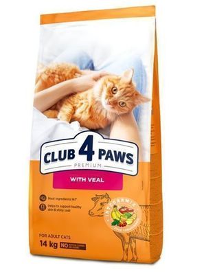 CLUB 4 PAWS KATZE 14 kg Kalbfleisch