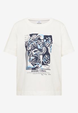 Cecil Shirt mit Rundhals und maritimem Print