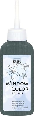 KREUL 42771 - Window Color Konturenfarbe, grau 80 ml, zur besseren Abgrenzung von Mot