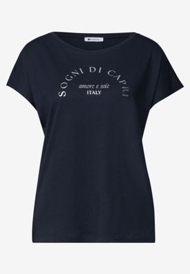 Street One Dropped Shoulder Shirt mit Rundhals