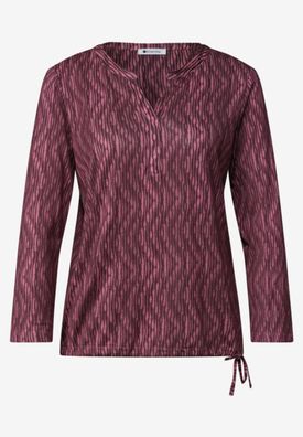 Street One 3/4-Arm Shirt mit Split Neck und Print