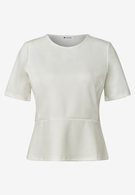 Street One T-Shirt mit Rundhals und Volant-Detail