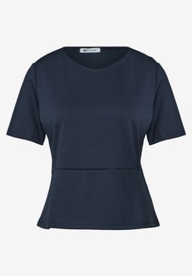 Street One T-Shirt mit Rundhals und Volant-Detail