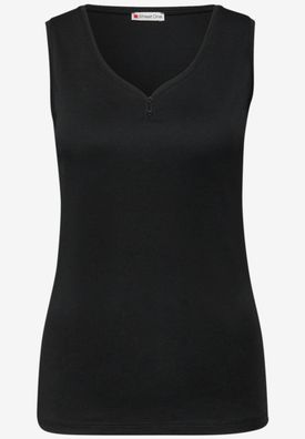 Street One Basic Top mit Knopfleiste