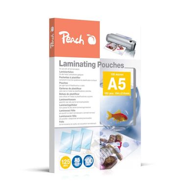 Peach Laminierfolien A5, 125 mic, glänzend, PP525-03, 100 Stk