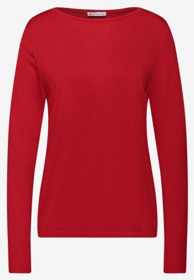 Street One Basic Pullover mit U-Bootausschnitt