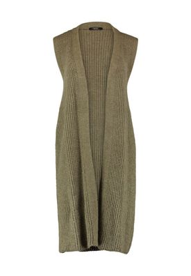 Zabaione langer ärmelloser Strickcardigan Ro44sa