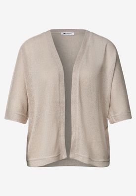 Street One Kurzarm Jacke im Strick-Look mit Glitzer