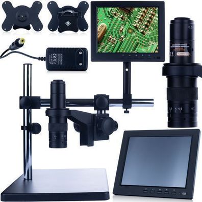Rosfix Set Digitalmikroskop MCEP-0.5X-PZRR – 8" Display | 7–45x Zoom, C-Mount