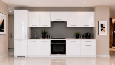 Küchenzeile PL9, Breite 300cm, mit Arbeitsplatte, G, Soft Close System, Farbe wählbar