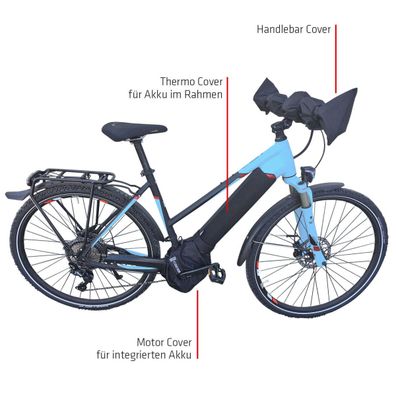 NC-17 Connect E-Bike Cover 2er Set schwarz (1x Motor Cover 3.0, 1x Unterrohr-Therm