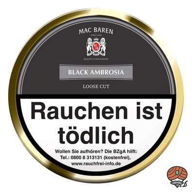 Mac Baren Black Blend / Black Ambrosia Loose Cut Pfeifentabak 100g