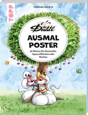 DIDDL – Ausmalposter: 30 Motive für Aquarellfarben, Marker oder Buntstifte (Diddl is