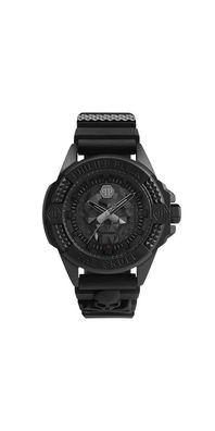 Philipp Plein THE SKULL Titan Black Plated Quarzuhr Schwarz 44 mm