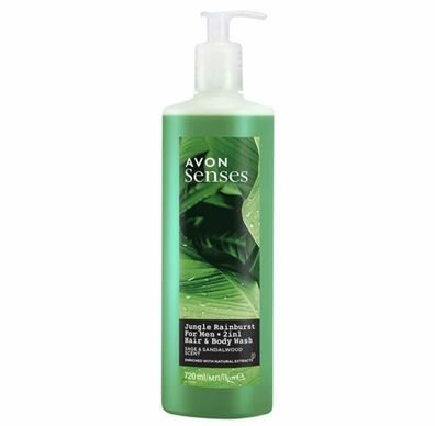 AVON senses Jungle Rainburst 2-in-1 Shampoo & Duschgel 720 ml