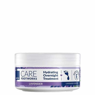 AVON foot works Pflegende Fußcreme für die Nacht mit Lavendel
