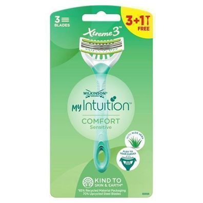 Wilkinson My Intuition Xtreme3 Comfort Sensitive Einwegrasierer für Damen, 4 Stü