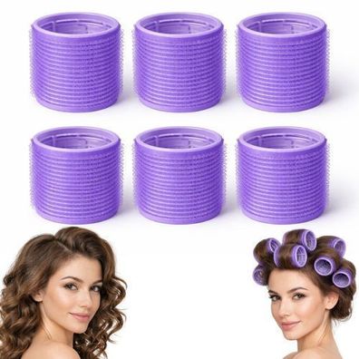Klett-Haarwickler 6 x 6,3 cm für große Locken, Wellen & Volumen