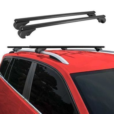Dachträger für BMW 5er E61 Touring 2003-2010 Gepäckträger Aluminium Schwarz 2x