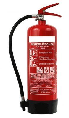 6 kg ABC Pulver Dauerdruck Feuerlöscher 27A =9 LE---vom Fachhandel---