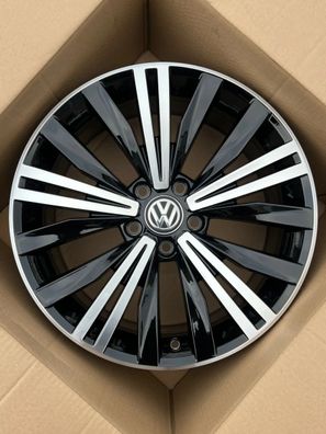 1x Original VW Tiguan 5N AD1 & Allspace 18 Zoll Alufelge Nizza 5NA601025AB Black TOP