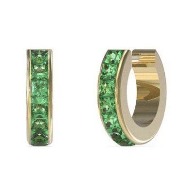 Huggie Me Timeless Gold Plated Crystal Earrings JUBE03134JWYGEMT/U