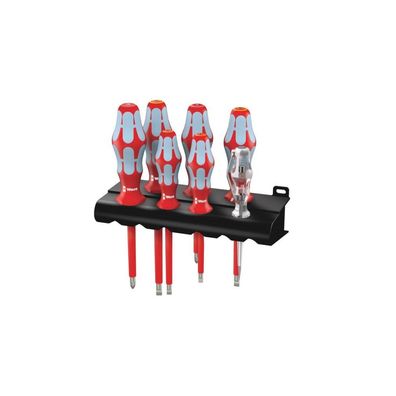 Wera Wera S3160 i/7 Schraubendrehersatz, Edelstahl + Rack - 022728