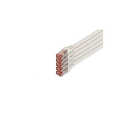 Digitus CAT 6 S/FTP Patchkabel, 5 Stück, 10m, weiß