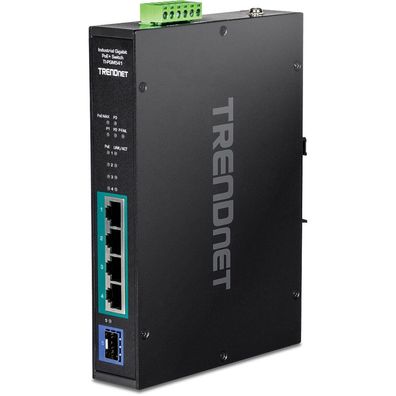 TRENDnet 5-port Indust. Gbit PoE+ DIN-Rail Switch -20/ + 65°C