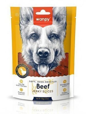 WANPY für Hunde: Beef Jerky Slices 100 g