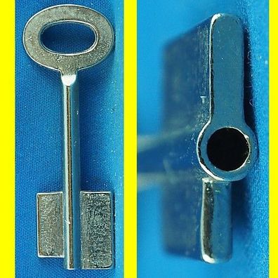 Silca G792 - Doppelbartschlüssel 68 mm lang, Halm 5 mm, gebohrt 3 mm