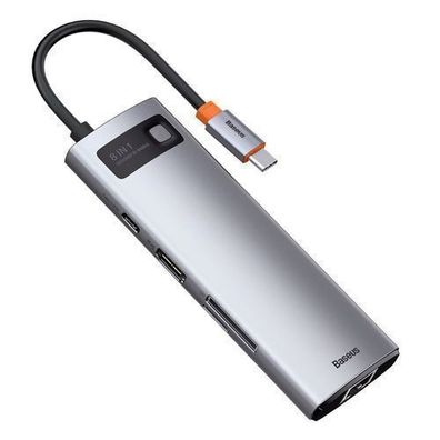 Baseus Metall Gleam 8-in-1 USB-C Hub - 100W PD, 4K HDMI, SD/microSD Leser, 3x US
