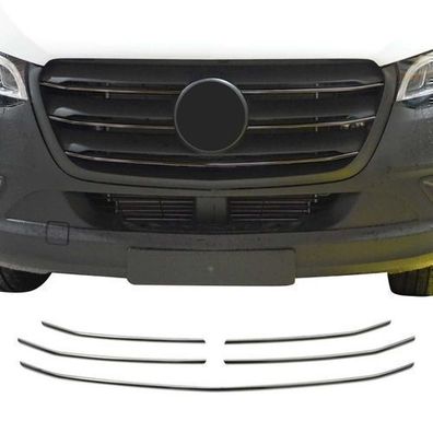 Kühlergrill Grillleisten für Mercedes Sprinter 907 910 2018-2025 Chrom Dunkel 5x