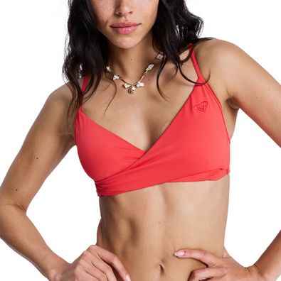 ROXY Bikini Top Essentiawrap Bra hibiscus - Größe: XL