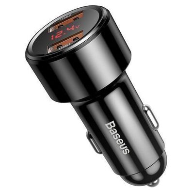 Baseus Magic Serie Dual KFZ-Ladegerät, 45W, 2x USB, Quick Charge 3.0, Schwarz (M
