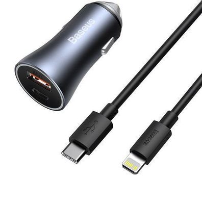 Baseus Golden Contactor Pro Autoladegerät - USB-C / USB 40W, Power Delivery 3.0,