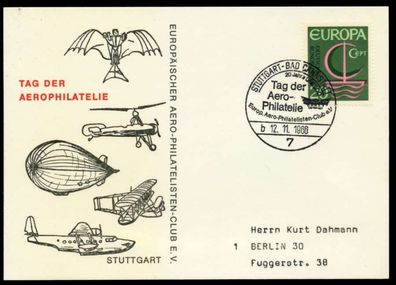 Messebeleg Nr Tag d. Aerophilatelie STG BRIEF E X8B4B3A