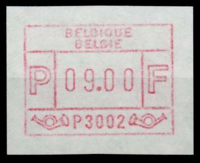 Belgien ATM Nr 1-A3002-09.00F postfrisch X941B92
