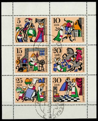 DDR BLOCK Kleinbogen Nr 1323-1328 gestempelt Kleinbg X73C932