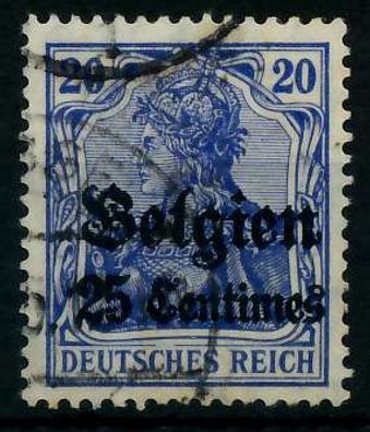 BES 1WK LP Belgien Nr 4I gestempelt X77B046