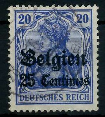 BES 1WK LP Belgien Nr 4II gestempelt X77B08A